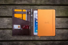 Leather Rhodia A5 Notebook & iPad Mini Cover - Dark Brown