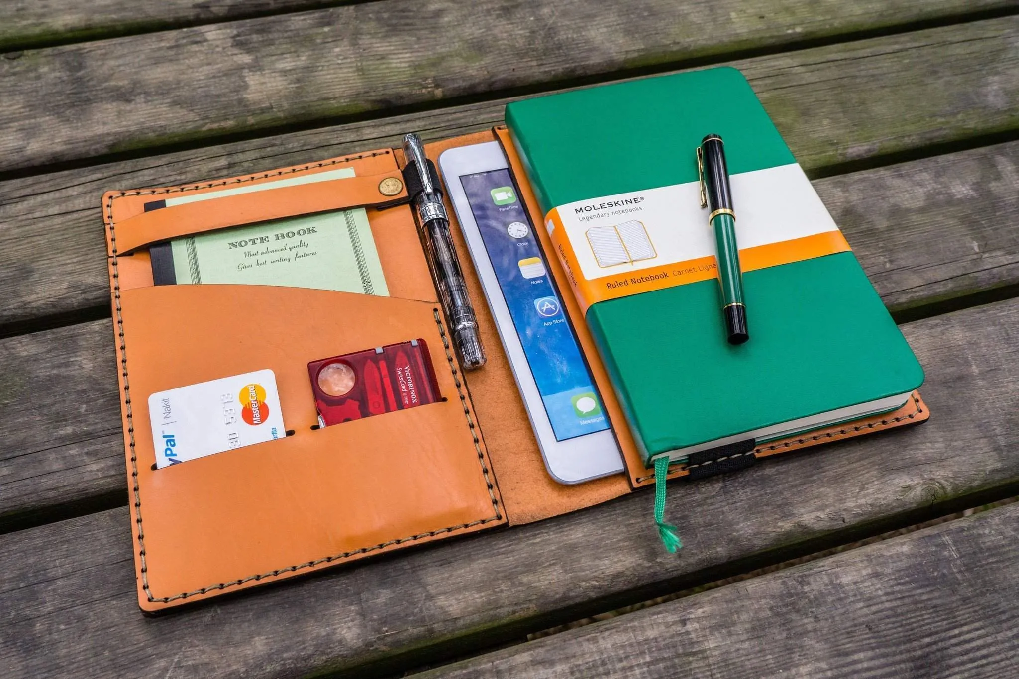 Leather Rhodia A5 Notebook & iPad Mini Cover - Orange