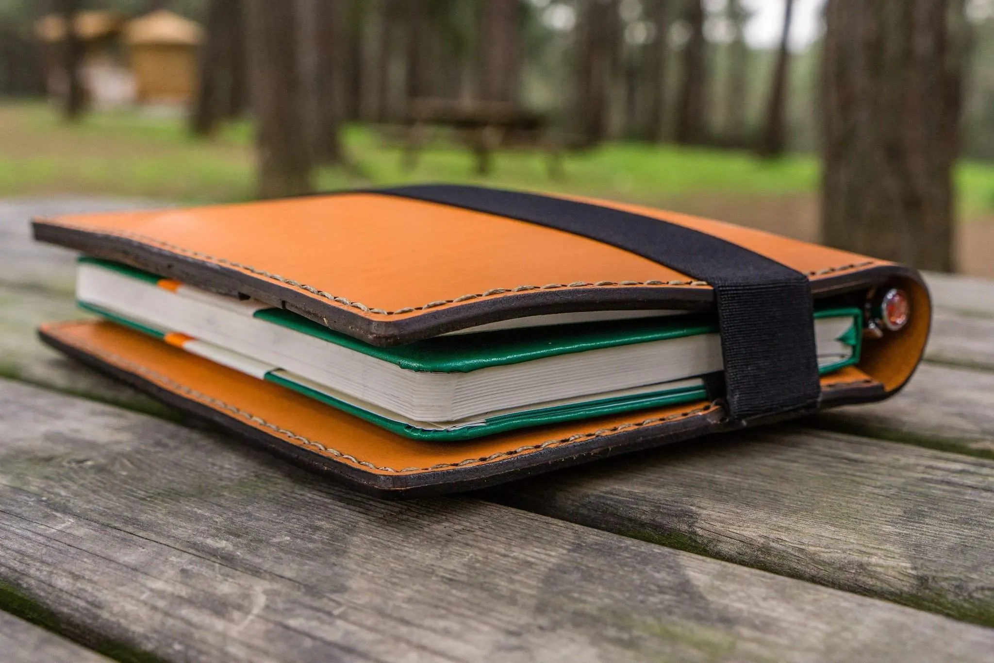 Leather Rhodia A5 Notebook & iPad Mini Cover - Orange