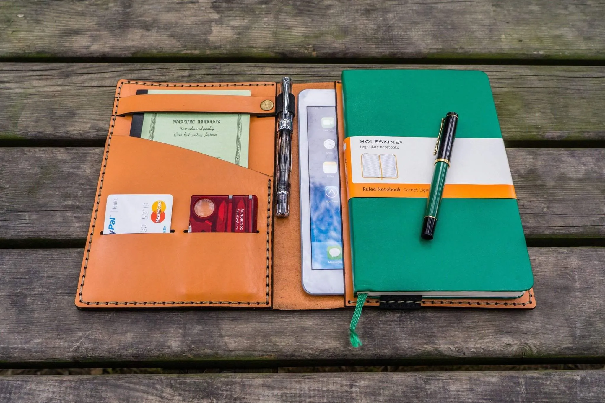 Leather Rhodia A5 Notebook & iPad Mini Cover - Orange