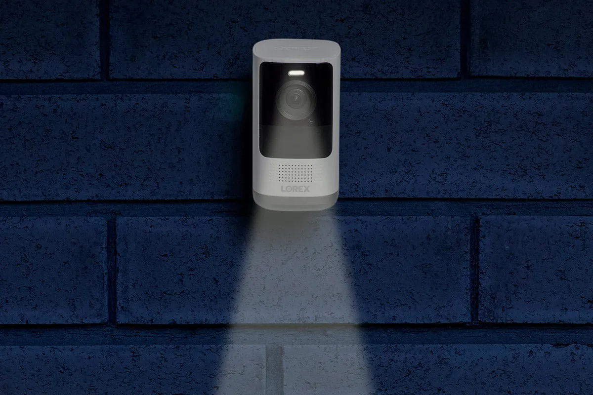 Lorex Smart Home Security Center with 2K Battery Operated Cameras and Range Extender