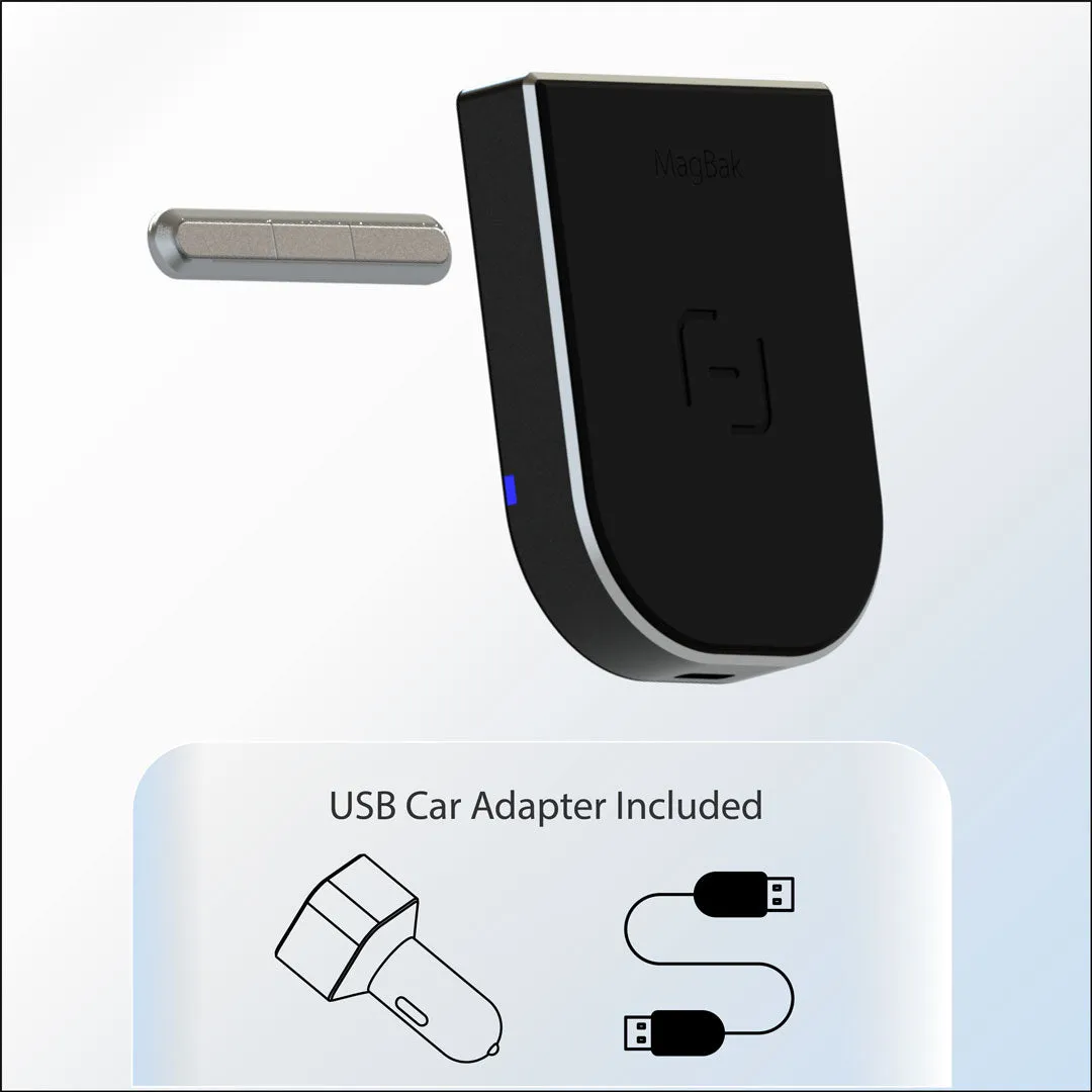 MagBak Wireless Charger - USB Car Adapter Included