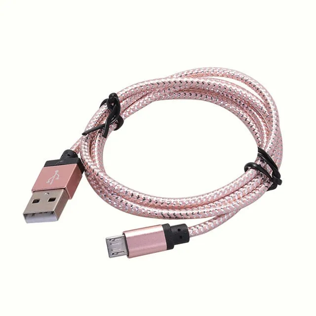 Micro USB Cable 1m 2m 3m Fast Charging Nylon USB Sync Data Mobile Phone Android Adapter Charger Cable for Samsung Cable