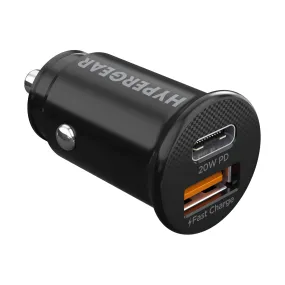 mini 20W USB-C PD   18W USB Fast Car Charger | Black