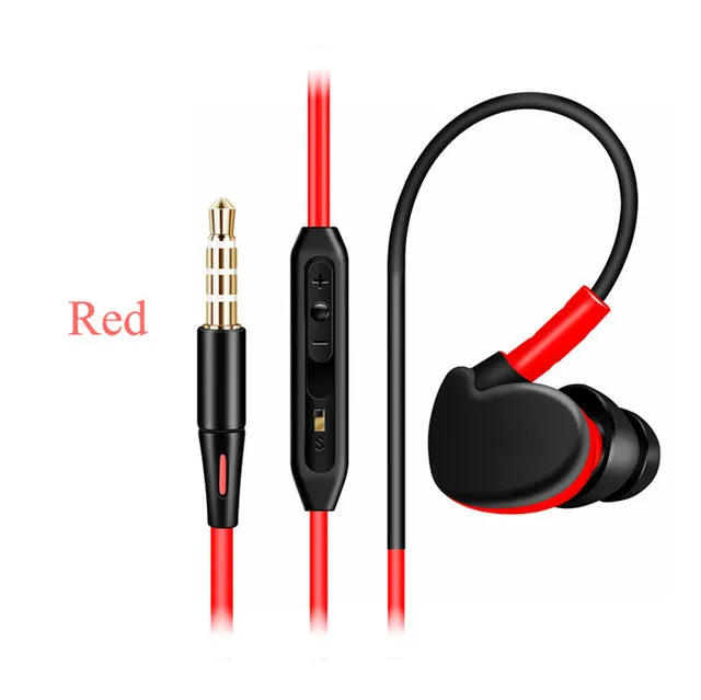 MOONBIFFY Sport Headphones Waterproof Earphones Running Sweatproof Stereo Bass Music Headset With Mic For All Mobile Phone