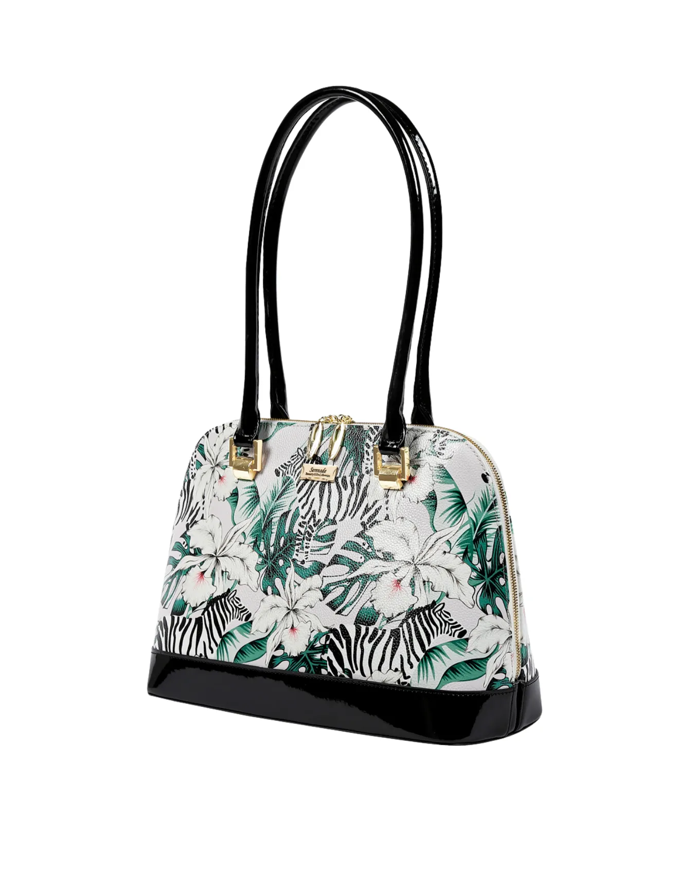 Serenade - SN45-0758 Large Leather Handbag - Zebra