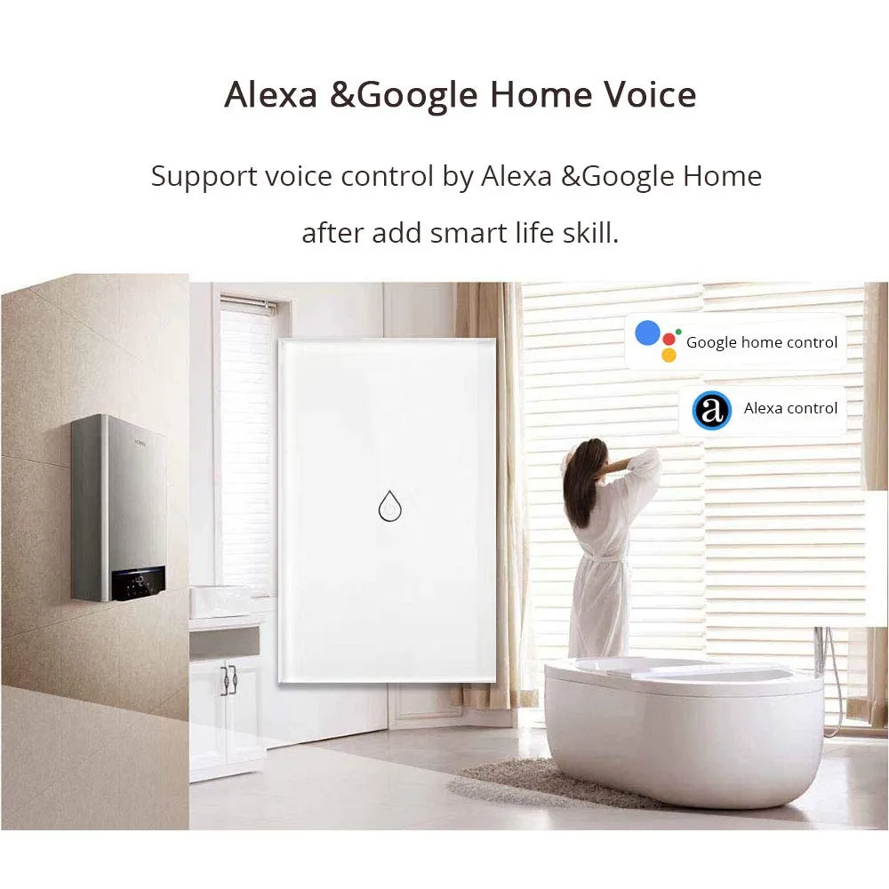 SH100 WiFi Water Heater Switch (Works with Alexa and Google Assistant)