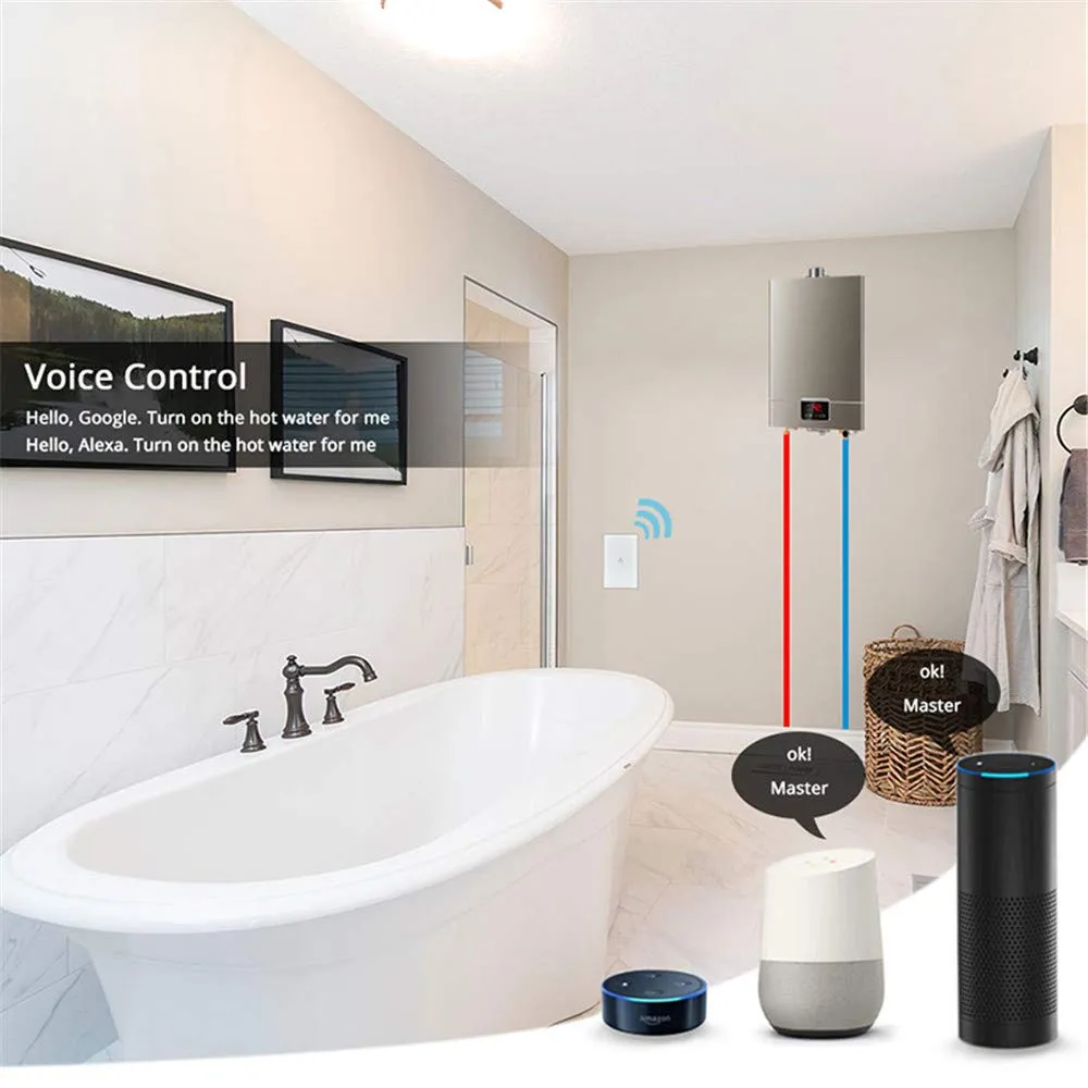 SH100 WiFi Water Heater Switch (Works with Alexa and Google Assistant)