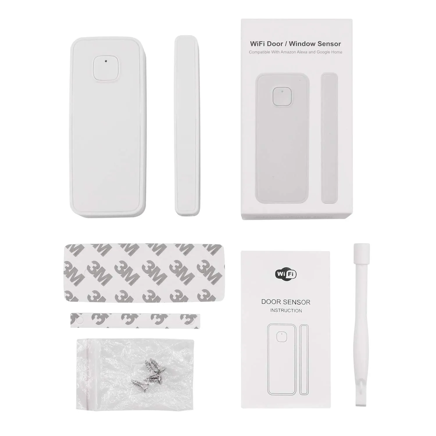 SN002 Smart Door/Window Sensor (Works with Alexa & Google Home)