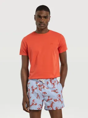 Swim Shorts With 'Lobster' Print