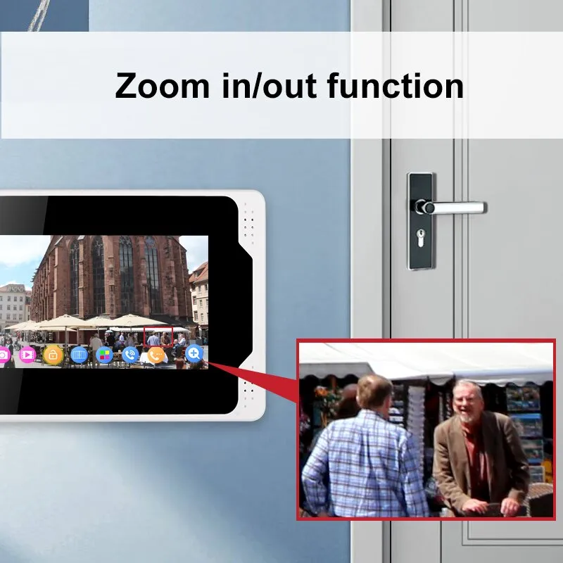 Tuya Smart HD 1080P 7" Wired WiFi LCD Home Video Doorphone 1200TVL IP65 Outdoor Camera Video Intercom System Motion Detection