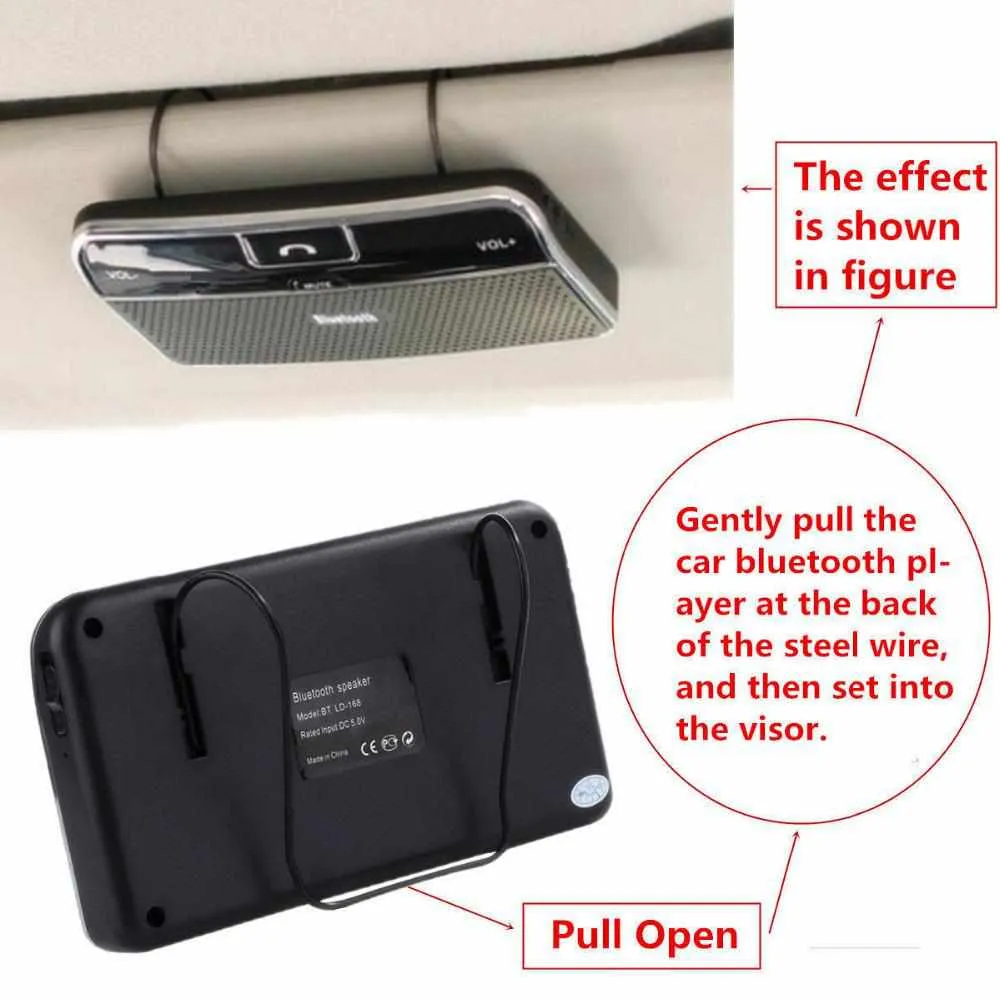 Universal Bluetooth 4.0 EDR In-Car Speakerphone / Sun Visor / Handsfree Car Kit / Music Receiver