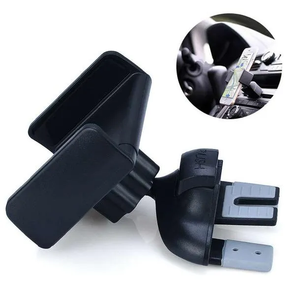 Universal Car Van CD Slot Smart Mobile Phone Rotation Mount Holder