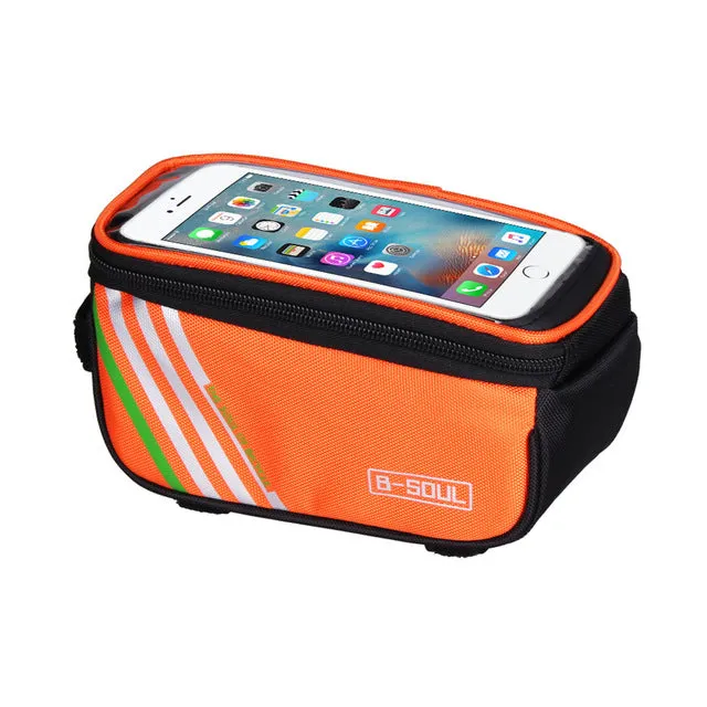 Waterproof Touch Screen Bike Bag Bicycle Frame Front Tube Waterproof Mobile Phone Bag for 5.0 inch Mobile Phone 4 Colors New