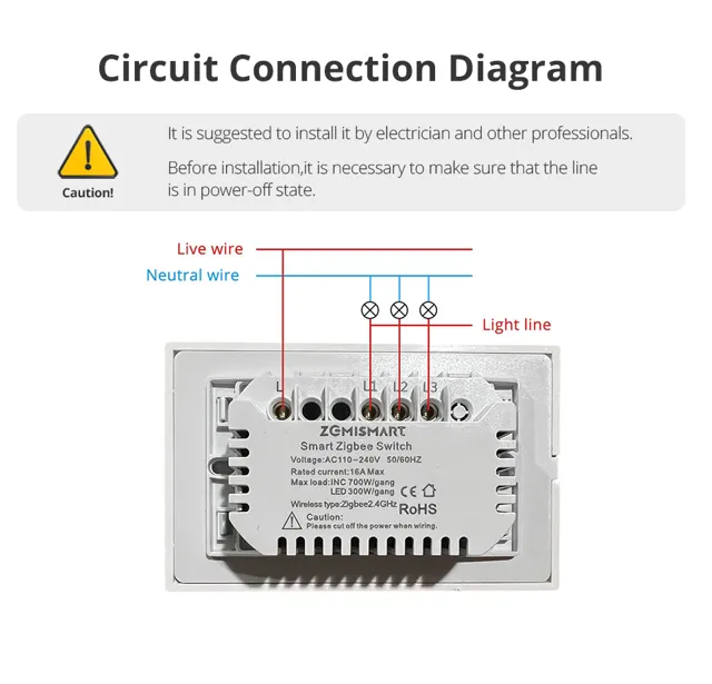 Zemismart Zigbee Single Push Switch