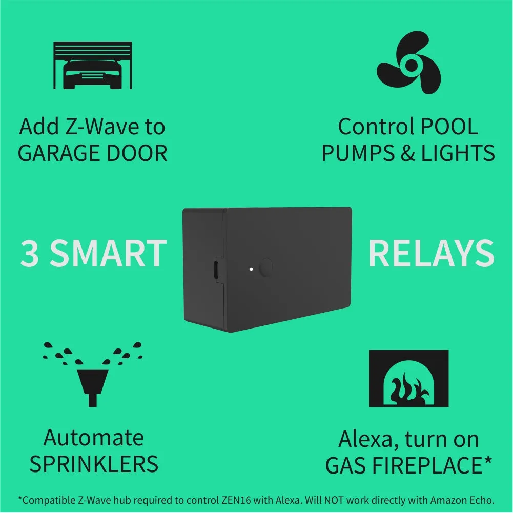 Zooz DIY Smart Garage Opener Kit (MultiRelay ZEN16 VER. 2.0   Tilt Sensor ZSE43)